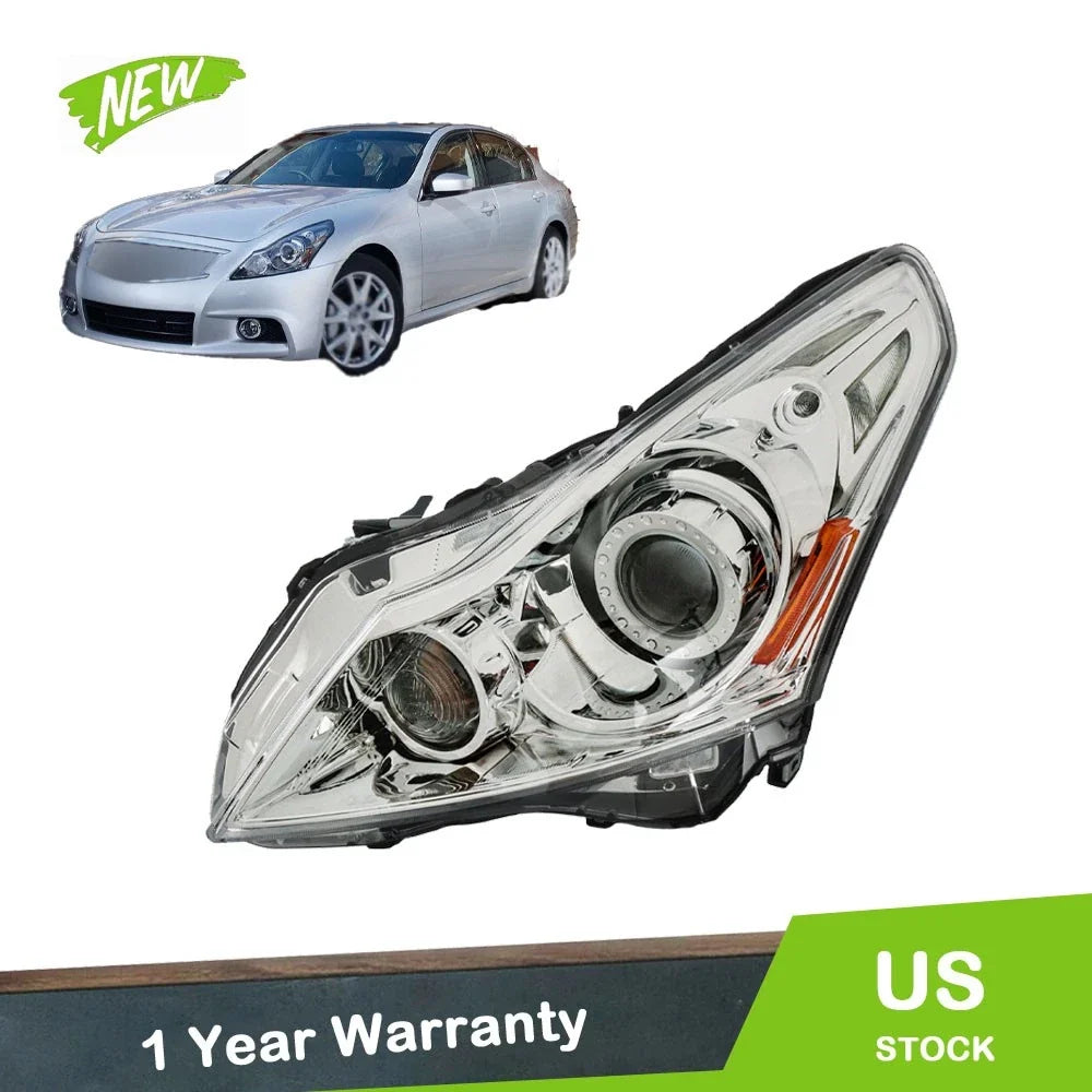 Front Headlight Headlamp for Infiniti G37 G25 (2010–2013) Left