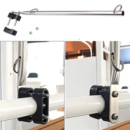 Customizable Adjustable Flag Pole Holder - Stainless Steel for Boats