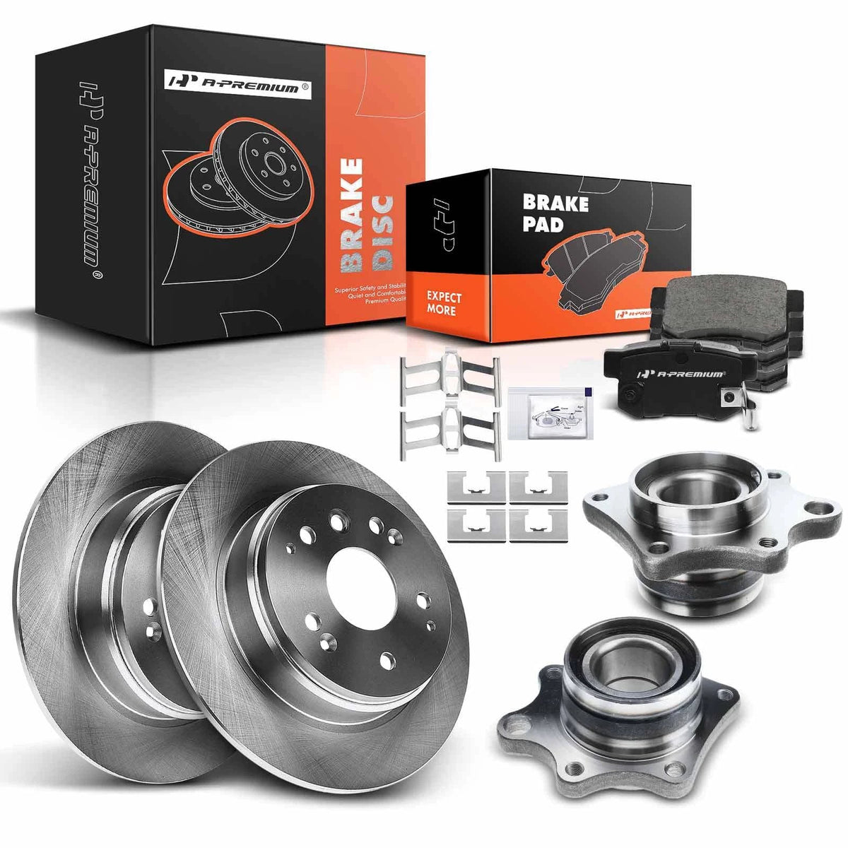 Rear Disc Brake Rotor & Pad Set for Honda Element (2003–2011)