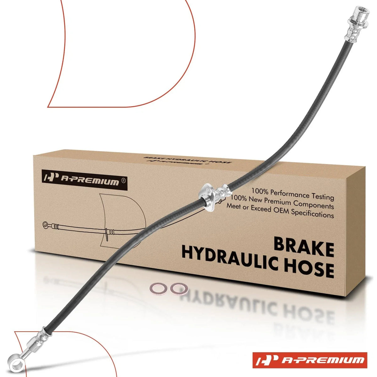 Front Left Brake Hydraulic Hose for Honda Civic (2012–2015) Acura ILX (2013–2014)