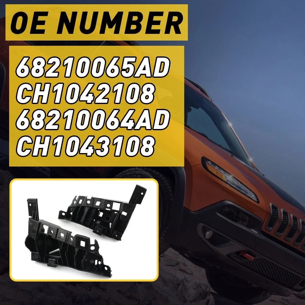 Pair Front Lower Bumper Brackets for Jeep Cherokee (2014–2018)