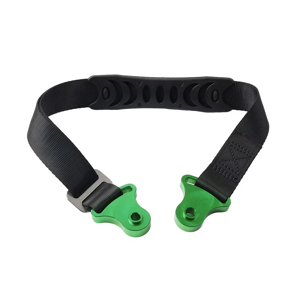 Rear Seat Rescue Sling Pull Belt - Adjustable Universal in Green