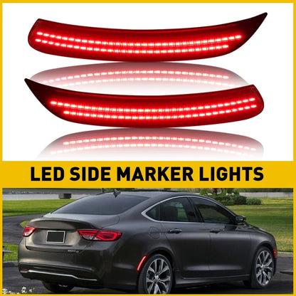 Smoked Lens LED Side Marker Light Set for Chrysler 200 (2015-2017)