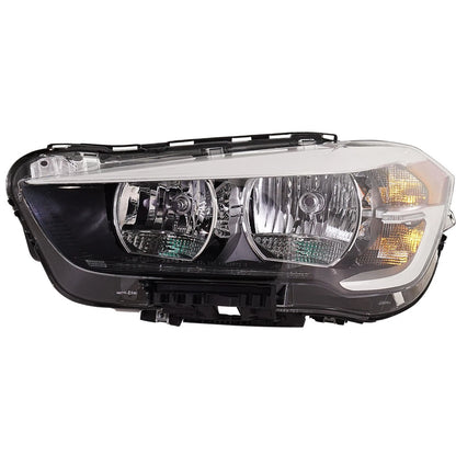 Driver Side Headlight for BMW X1 (2016–2022) Halogen, Includes Bulb
