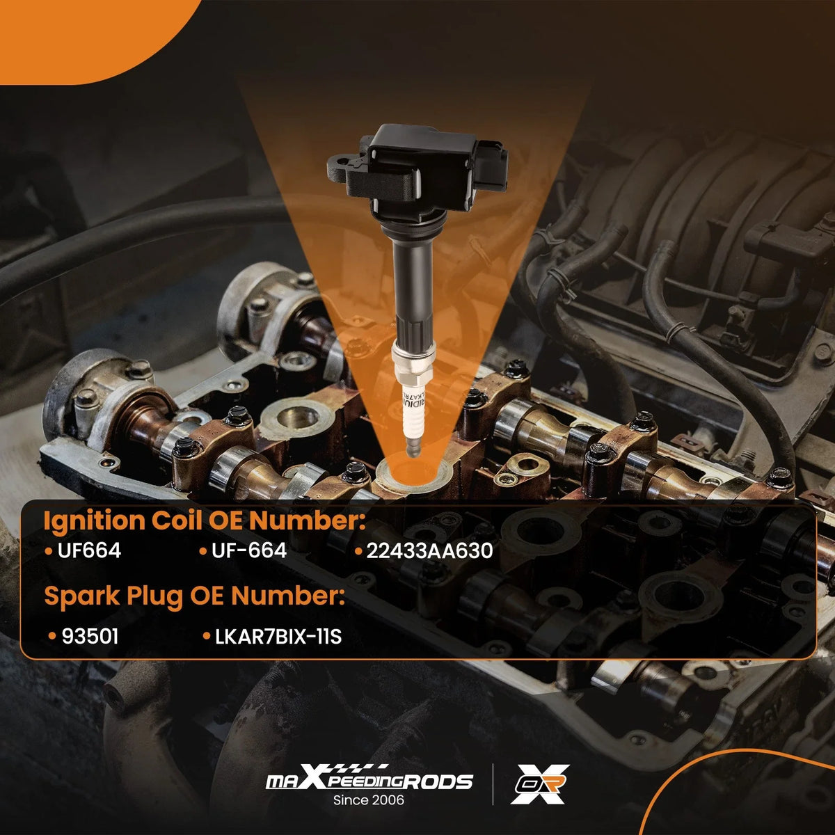 Ignition Coil and Spark Plug Kit for 2012 Subaru Impreza