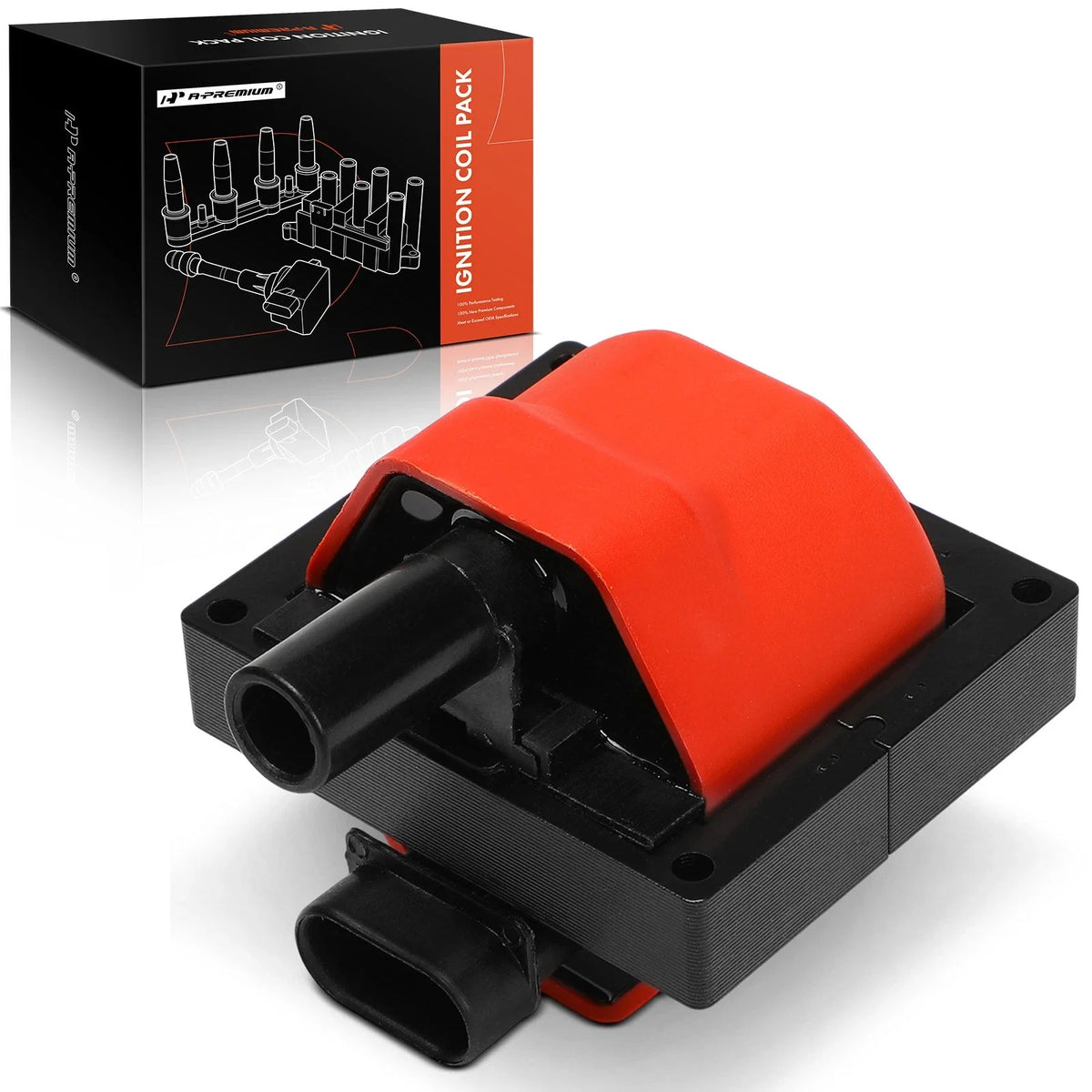 Red Ignition Coil for Chevrolet Silverado 1500, GMC Sierra 1500 (1999–2006)