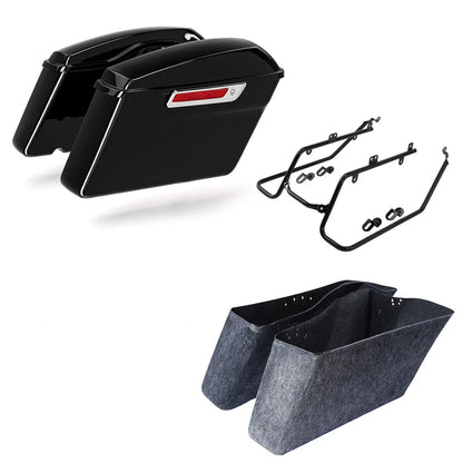 Hard Saddlebags & Brackets for Harley Dyna Wide Super Glide 2008-2017