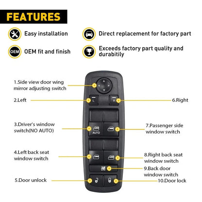 Master Power Window Switch for Jeep Liberty (2008–2012)
