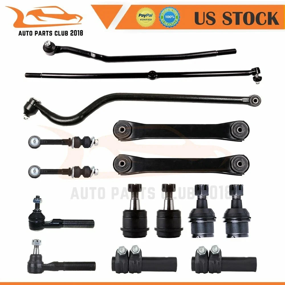 Set of 15 Front Control Arms Tie Rods Sway Bars for Dodge Ram 2500 3500