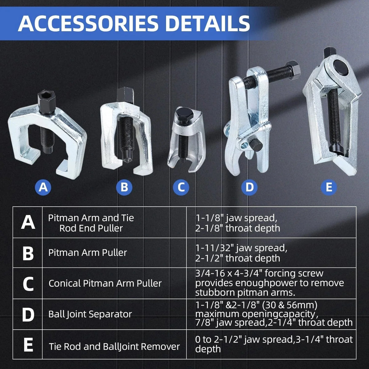 6-Piece Front End Service Tool Kit for Toyota Hilux N70 2005-2015