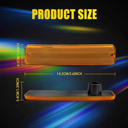 2Pcs Amber Side Marker Light Housings for Jeep Grand Wagoneer 1984-1991