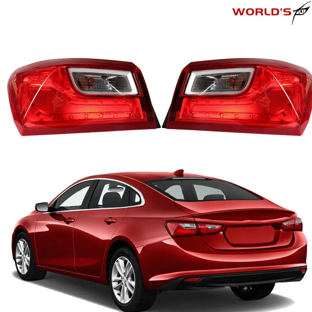 Set of 2 Outer Brake Tail Lights for Chevy Malibu (2016–2021)