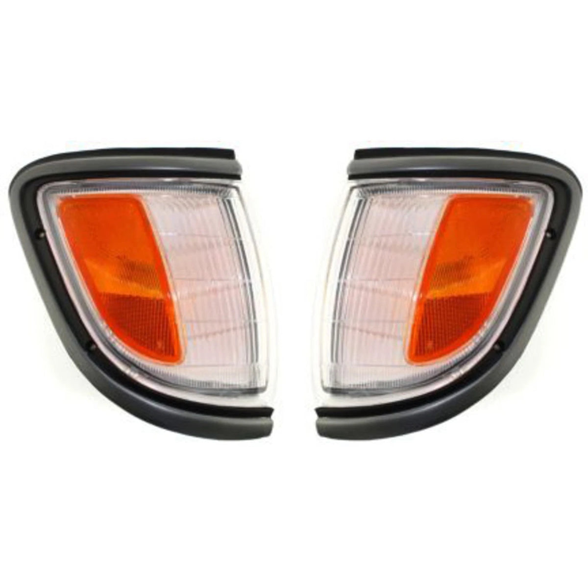 Corner Light Set for Toyota Tacoma RWD 1995–1996 (Includes Bulb, Black Trim)
