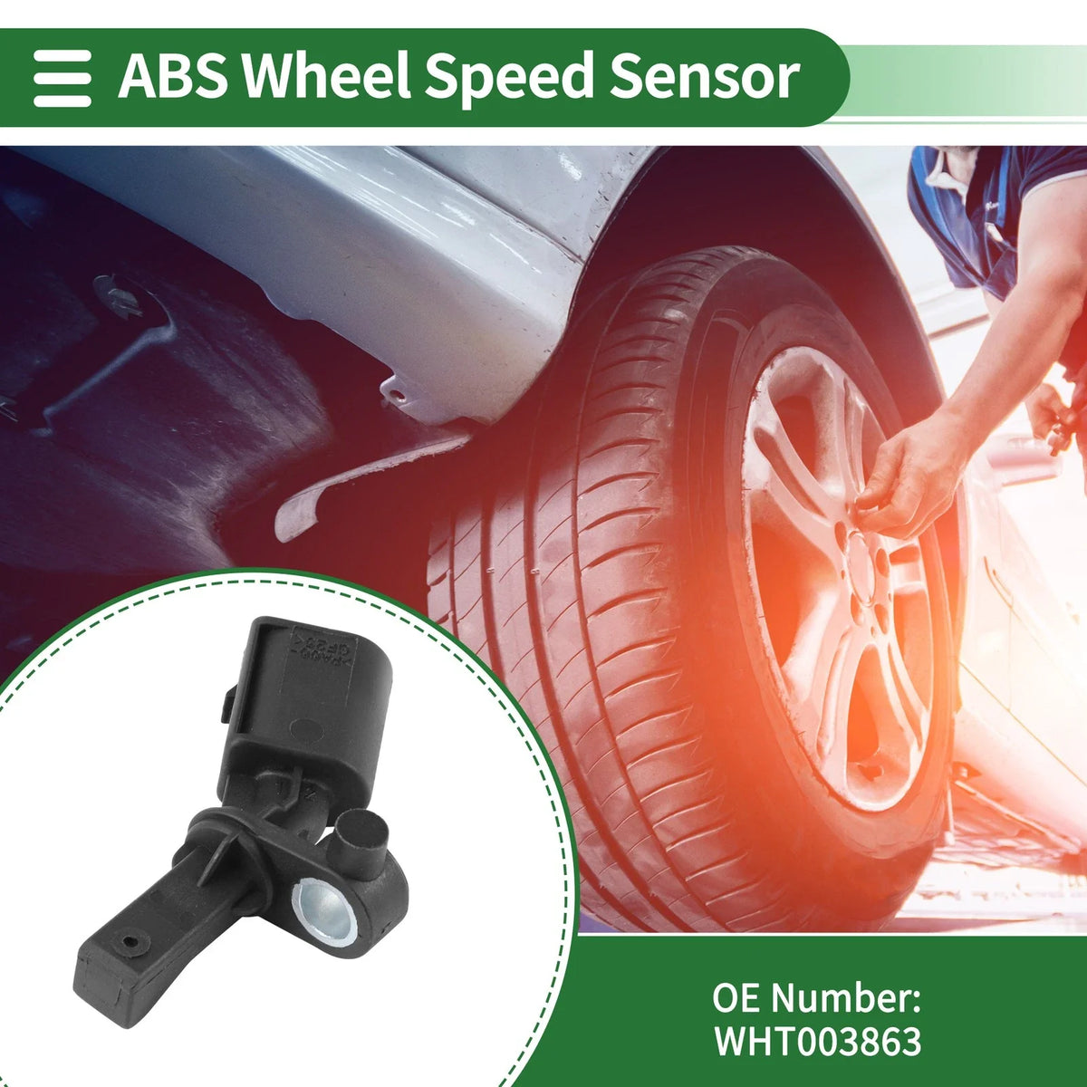 ABS Wheel Speed Sensor WHT003863/6Q0927807B for Audi A1 (2010–2018)
