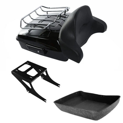 Chopped Trunk Backrest Mount Rack for Harley Fat Boy (2008-2017)