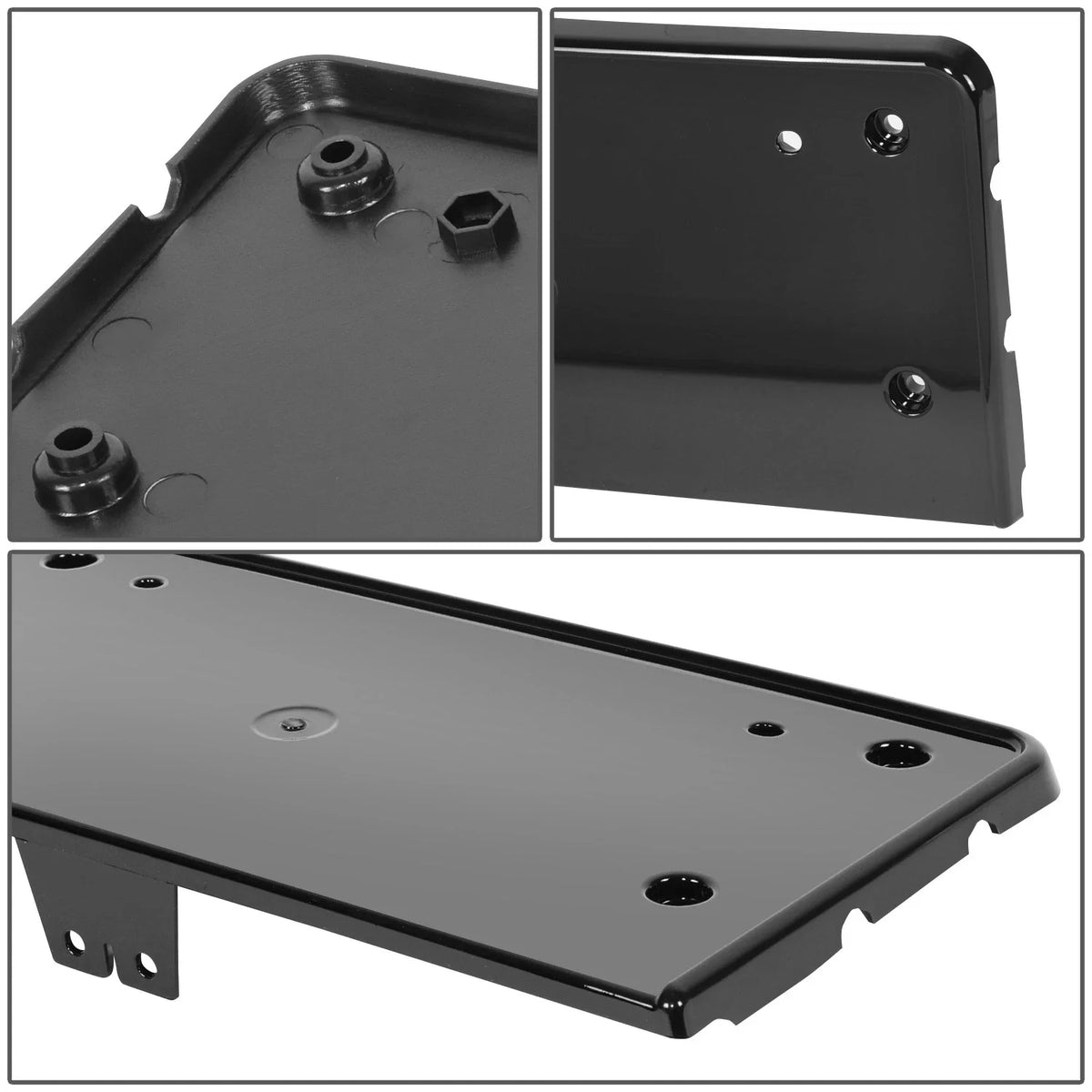 Front License Plate Mounting Bracket for Audi A6 (2012–2015) Gloss Black