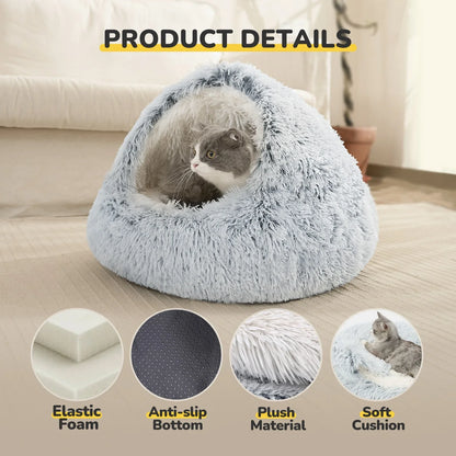 Cat Bed - Soft Plush for Winter Comfort