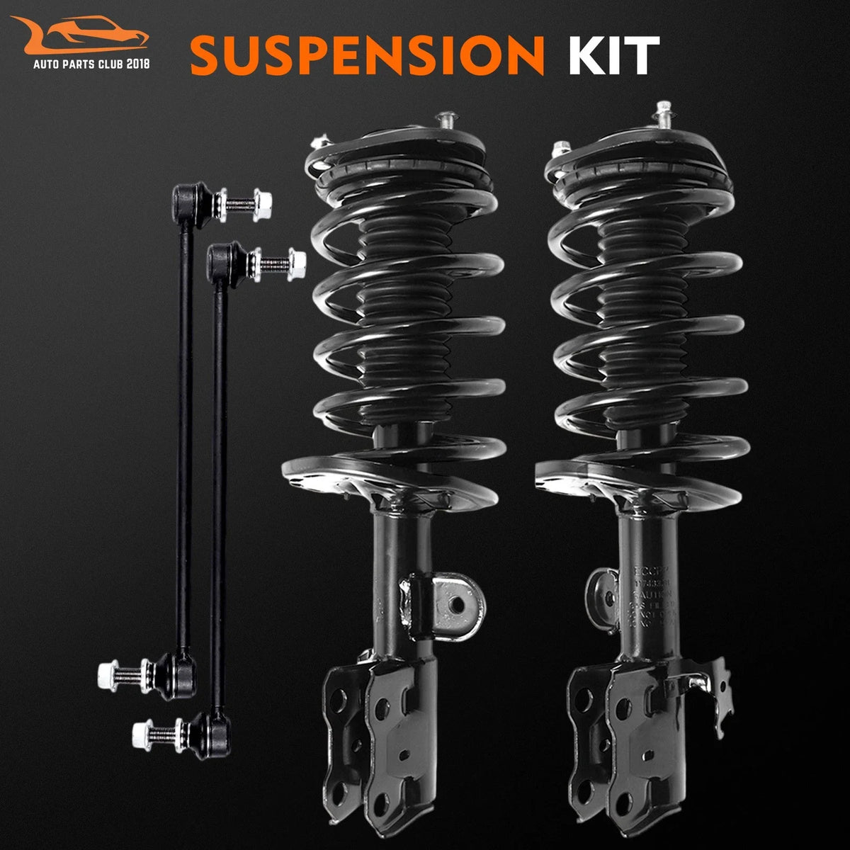 Front Struts Assembly for Toyota Prius (2010–2015) w/Coil Spring & Sway Bar Links