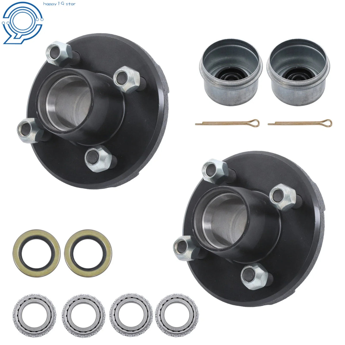Set of 2 Spindle Trailer Bearing Kits for 2000 lb Trailers (Year Unknown)