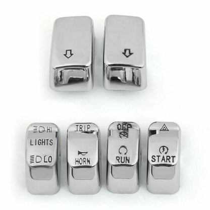 Chrome Control Switch Housing Button Cap Kit for Harley Softail (2011)
