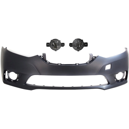 Bumper Cover Kit for Nissan Sentra (2016–2019) - Front Primed, Fog Light