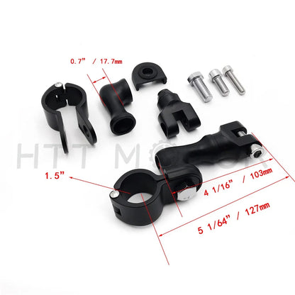 Crash Bar Engine Guard Footpeg with 1 1/2" O-ring for Universal Fit