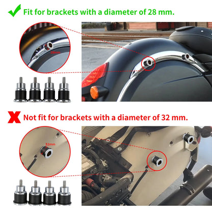 Quick Release Spools for Mount Hardware - Indian Chief Dark Horse 2014-2018
