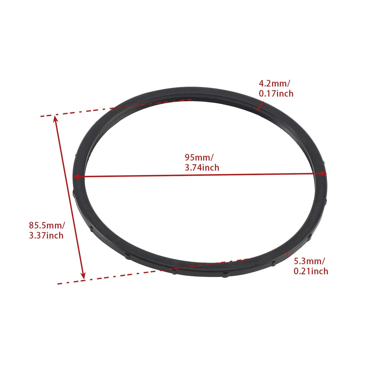 5 Pack Fuel Pump Tank O-Ring Gasket for Yamaha (N/A) 19B-24486-01-00 5JW-24486-00-00