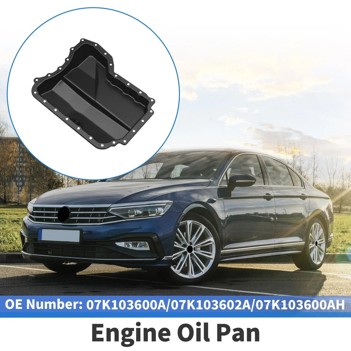 1 Pc Engine Oil Pan No.07K103600A for Volkswagen Jetta (2005–2014) 2.5L