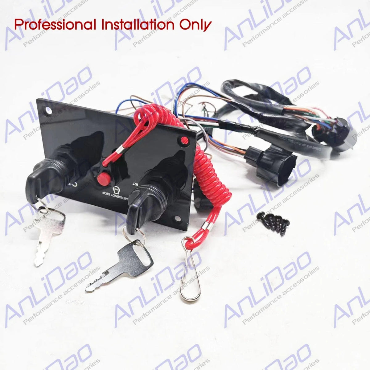 Dual Ignition Key Switch Panel Assembly for Suzuki Outboard (37100-96J14)