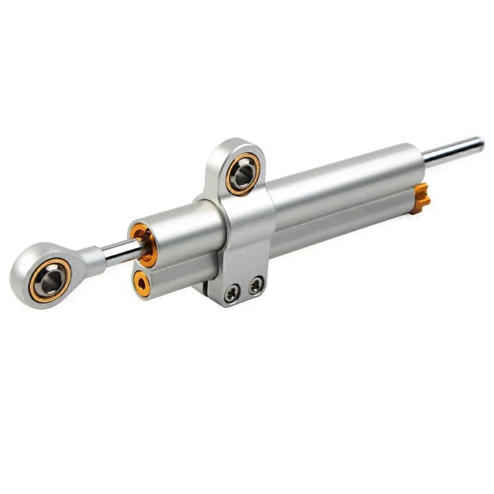 Motorcycle Steering Damper Stabilizer 260mm - Silver Finish