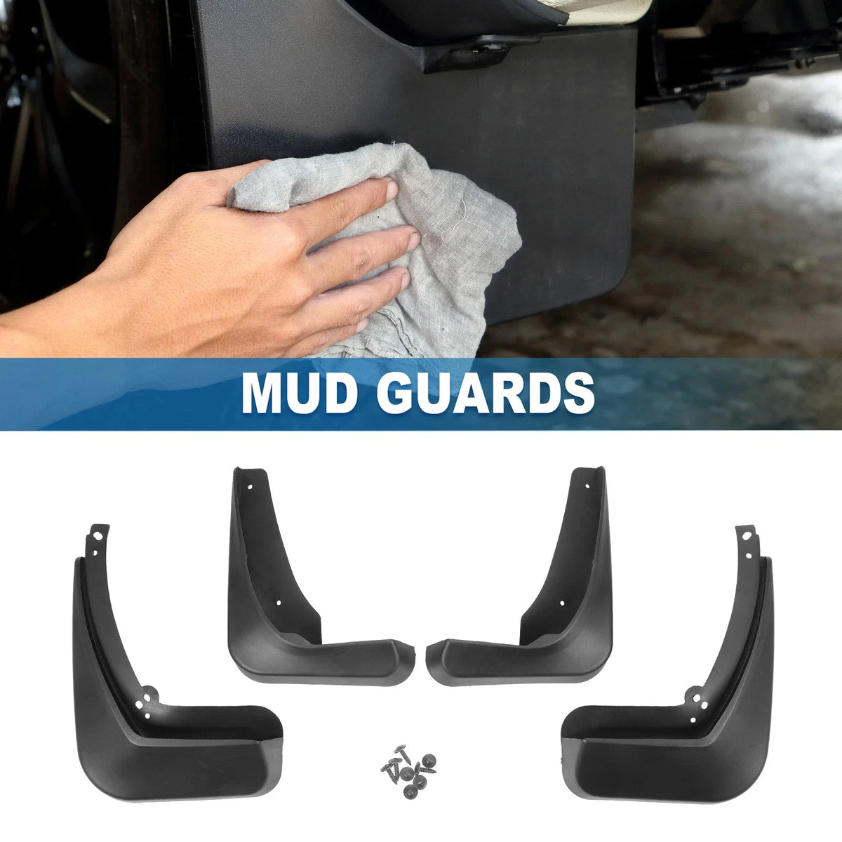 Set of 2 Front & Rear Mud Flap Splash Guards for Buick Regal Sedan (2011–2017)