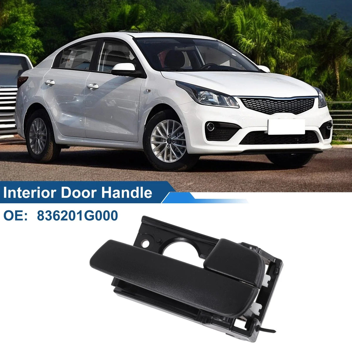 Rear Right Passenger Side Interior Door Handle for Kia Rio (2012–2017) No. 836201G000