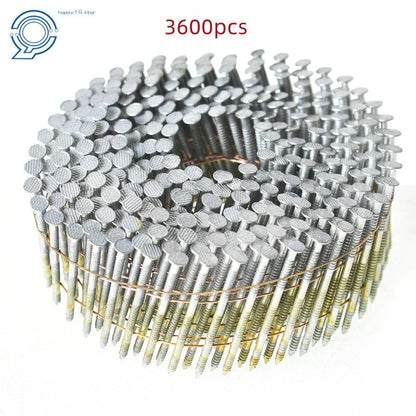Full Round Head Siding Nails 0.092"×2-1/2" - 3600 Pcs Collated Wire Coil
