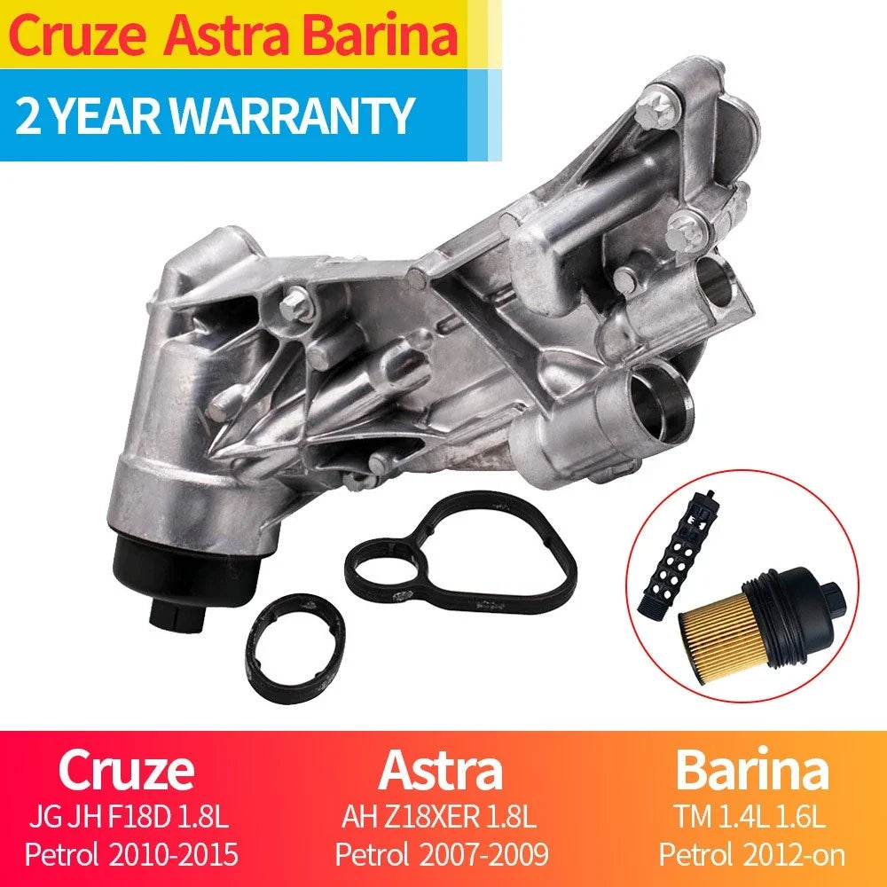 Engine Oil Cooler with Filter Assembly for Chevrolet Sonic (2012–2017) 93186324