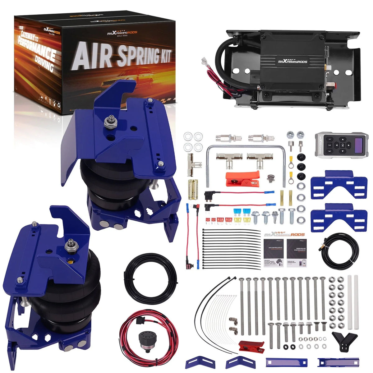 Air Suspension Helper with Wireless Compressor Kit for Ford F-450 (2017–2025)
