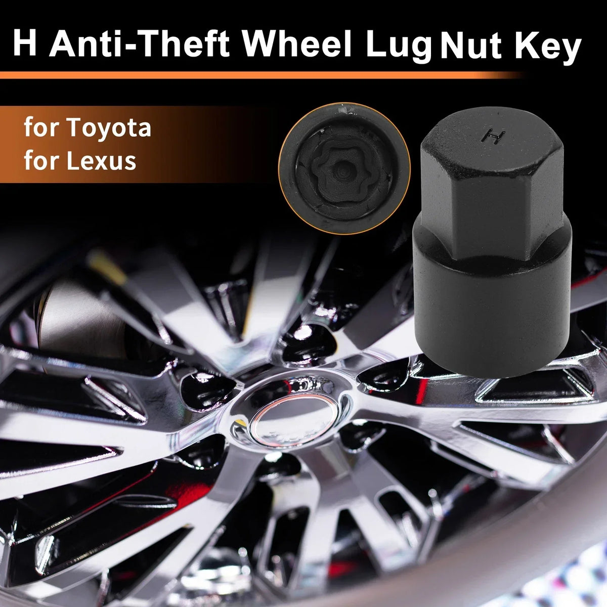 Wheel Lock Key Socket Tool for Lexus and Toyota Models