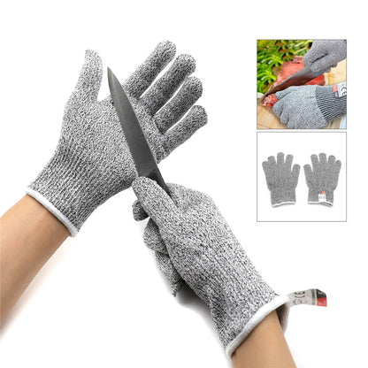 5 Pair Cut Resistant Working Gloves Level 5 Protection