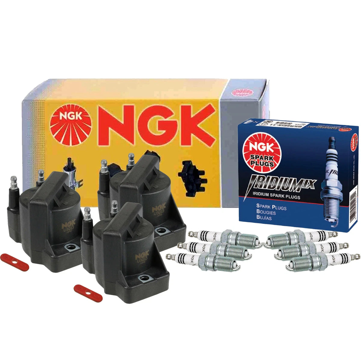 Set of 3 Ignition Coils & 6 Iridium IX Spark Plugs for Buick Chevy Pontiac (V6)