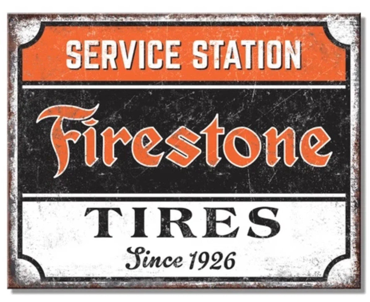 Firestone Tires Metal Sign for Garage Decor 12.5 X 16 (#2936)