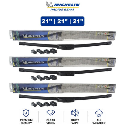 Michelin Radius Beam Wiper Blade Set for Audi 5000 (1984–1988)
