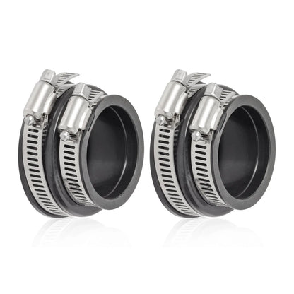 Set of 2 Air Box Frame Rubber Boots w/Clamps for Honda TRX 250X 300EX 300X (1987–2009)