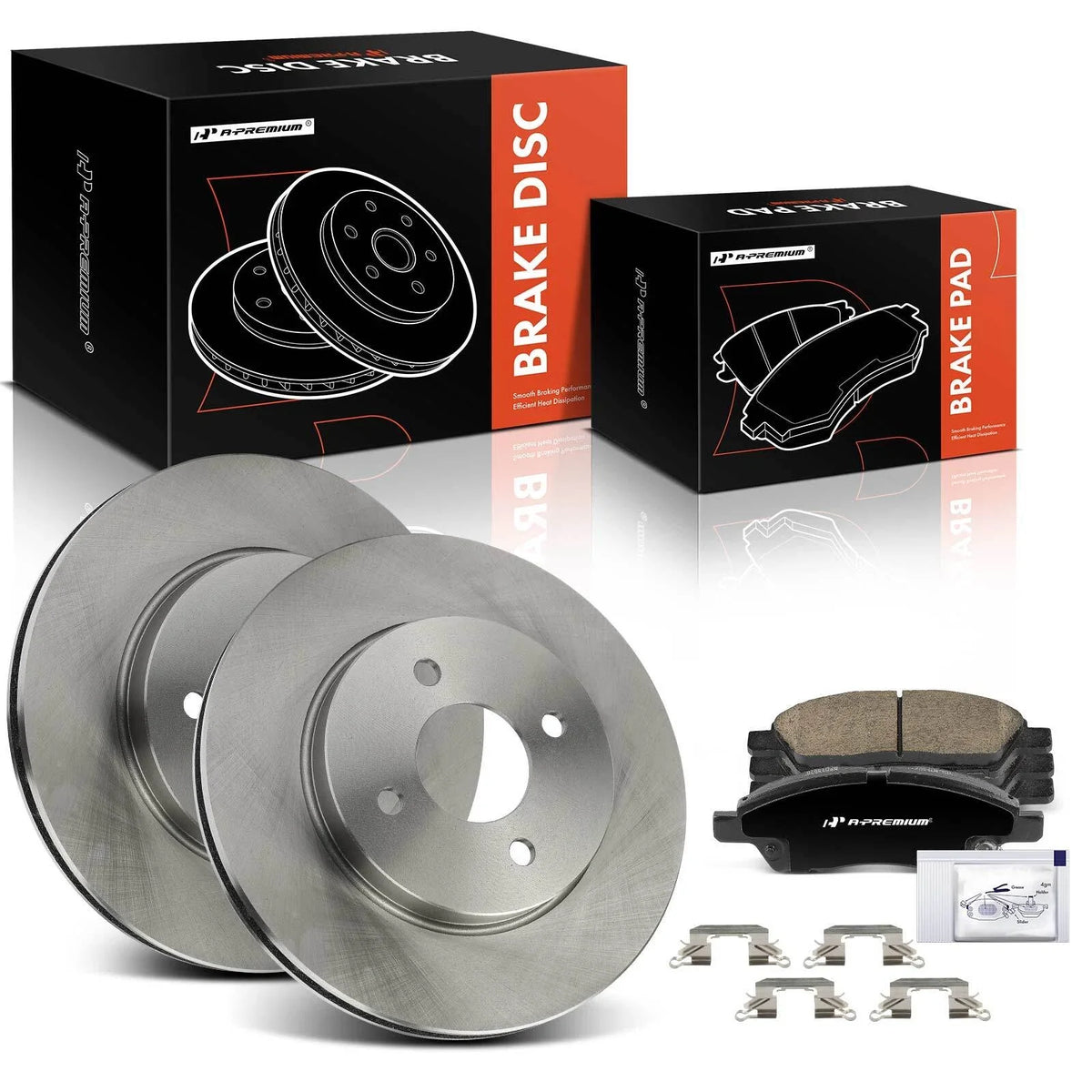 Front Disc Brake Rotors & Ceramic Pads for Nissan Versa (2012–2019)