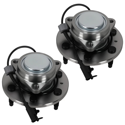 Front Hub & Bearing Assembly Pair w/ABS for 2WD GMC Yukon 2007-2014