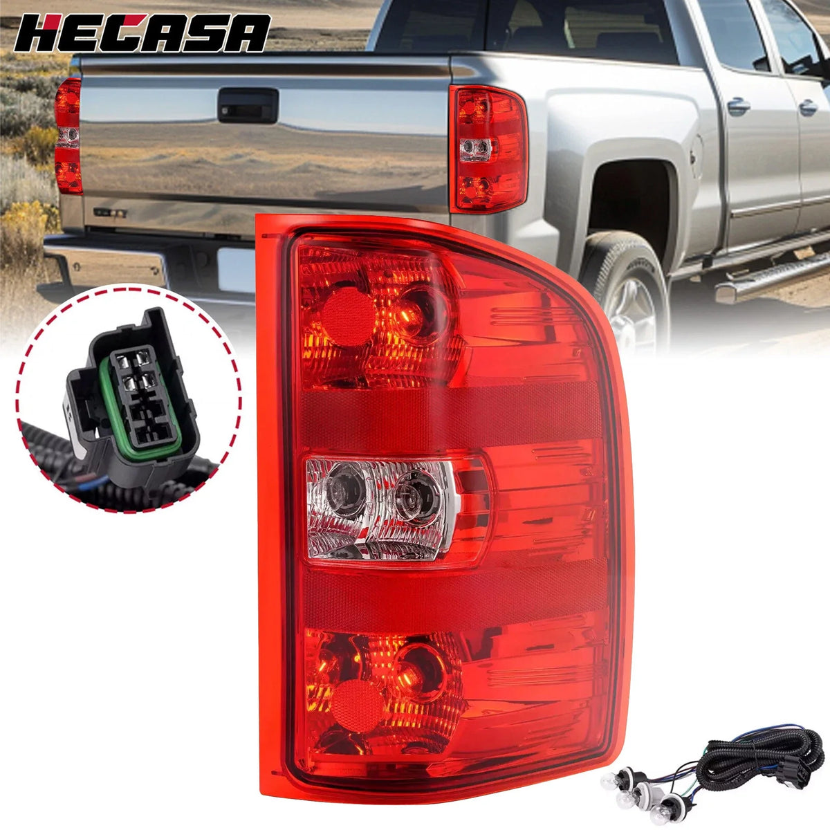 Passenger Side Tail Light for 2007-2013 Chevy Silverado 1500 2500 3500
