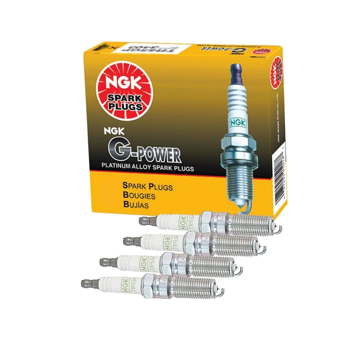 Set of 4 NGK G-Power Platinum Spark Plugs 5019 LTR5GP for GMC Isuzu Ford Pontiac