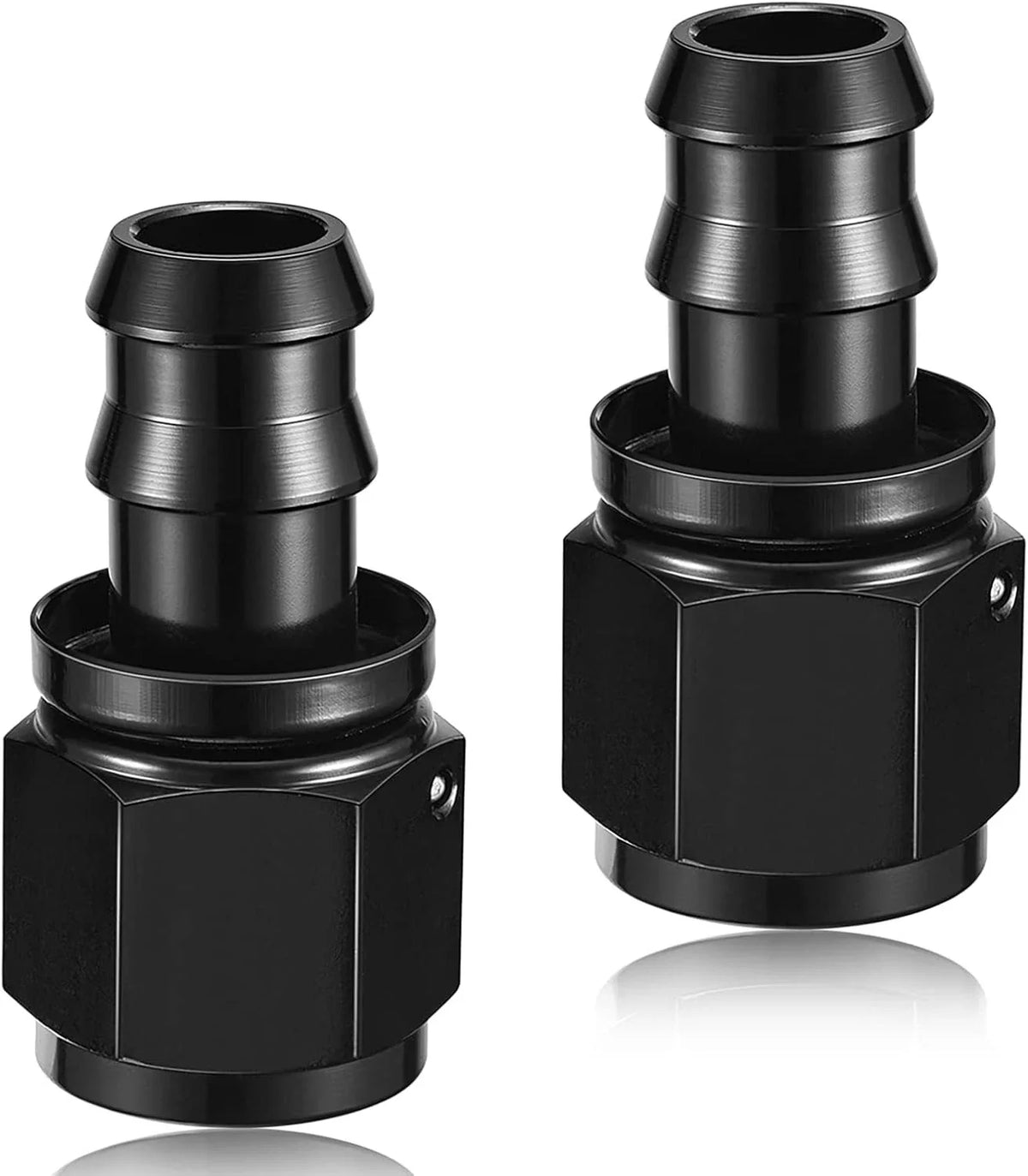 2X 6AN Push Lock Hose Fitting for Oil/Fuel/Gas Line (0 Degree)
