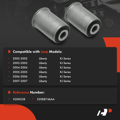 Lower Control Arm Bushing Set (2X) for Jeep Liberty 2002-2007