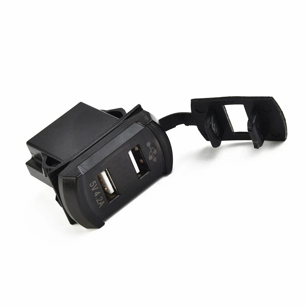Dual USB Rocker Switch Panel Socket for Car Boat (12V 24V)