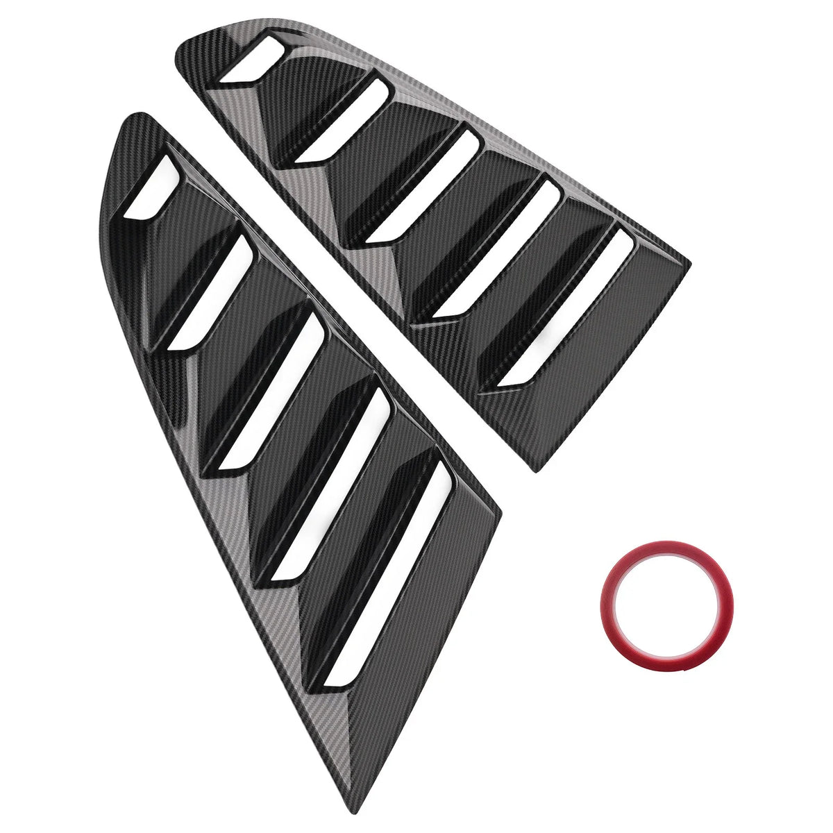 Car Side Quarter Louvers for Ford Mustang (2015–2023) ABS Carbon Painted
